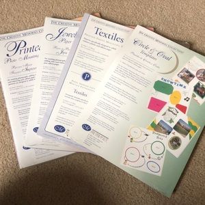 Set of 3 paper packs and circle/oval template stencil Creative Memories